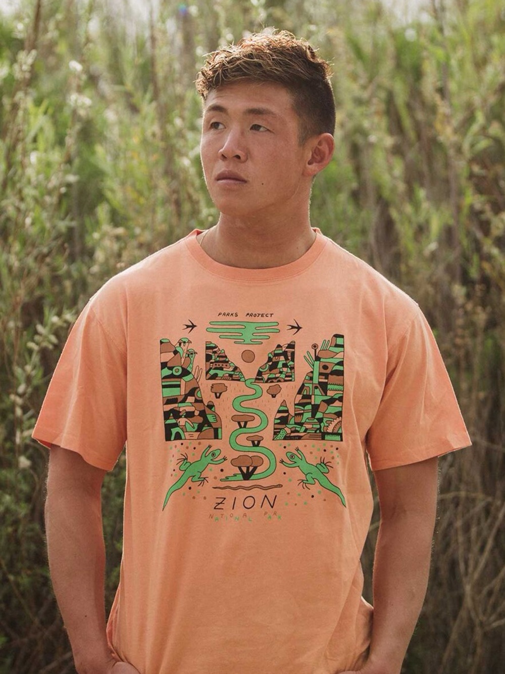 Parks Project Men’s Zion Ecosystem Organic T-Shirt. Size Large.